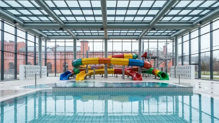 Zjezdzalnie i brodzik w aquaparku w klimacie GZM pod Katowicami