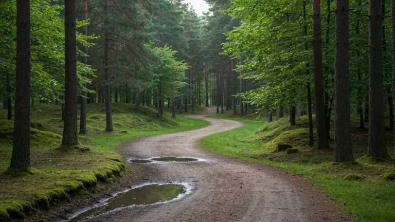 Leśna trasa biegowa w Lesie Murckowskim w Katowicach