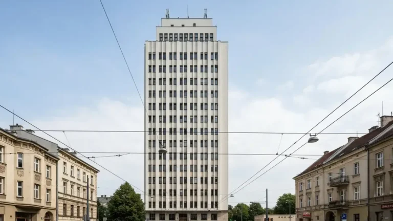Modernistyczny Drapacz Chmur przy ulicy Zwirki i Wigury w Katowicach