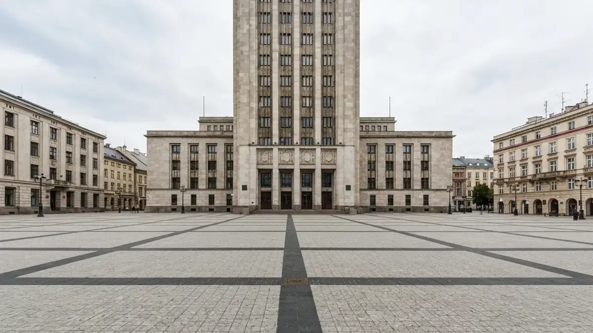 Gmach Sejmu Slaskiego przy placu Sejmu Slaskiego w centrum Katowic